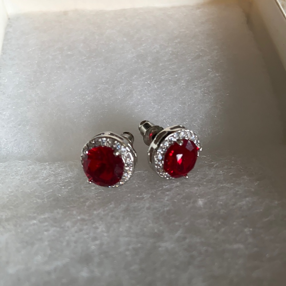 Vault Design handmade red stone studs